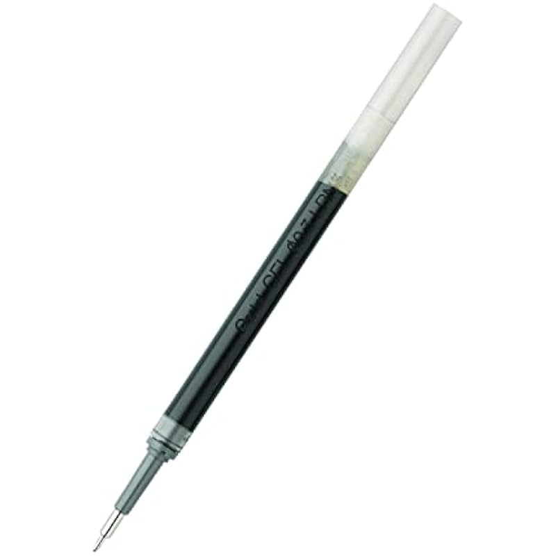 Refill for Pentel EnerGel (BLN73-A), 0.3mm, Ultra Fine Needle Tip, Black Ink, Box of 12