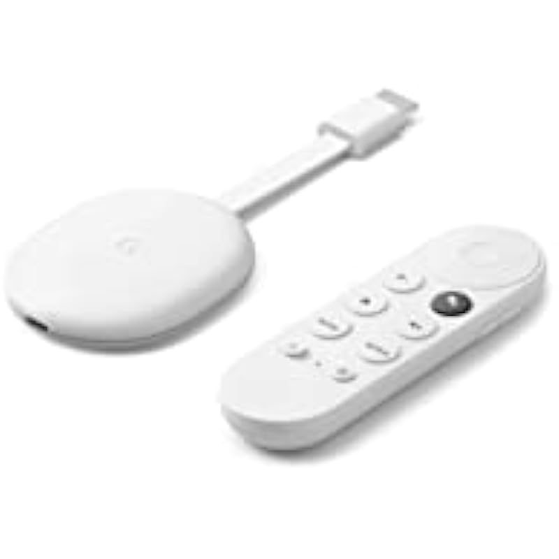 Chromecast with Google TV (HD) – Streaming Stick Entertainment On Your TV with Voice Search – Watch Movies, Shows, and Live TV in 1080p HD – Snow