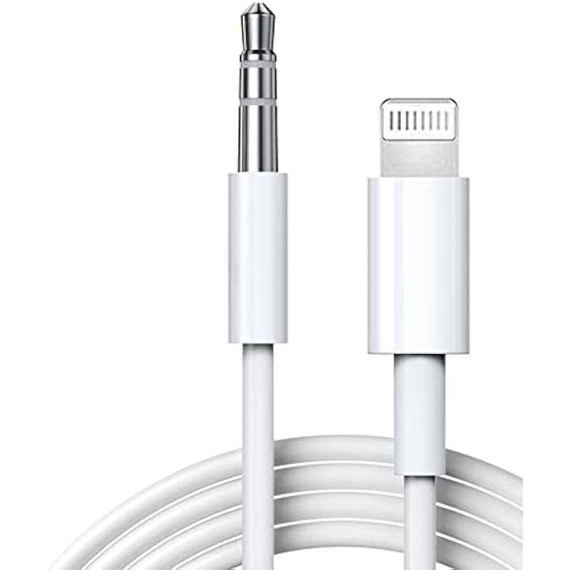[Apple MFi Certified] Aux Cord for iPhone, 3.3ft Lightning to 3.5 mm Headphone Jack Adapter Male Aux Stereo Audio Cable for iPhone 14/13/12/11/SE/XS/XR/X 8 7 6 5, iPad/Home Stereo/Headphone/Speaker