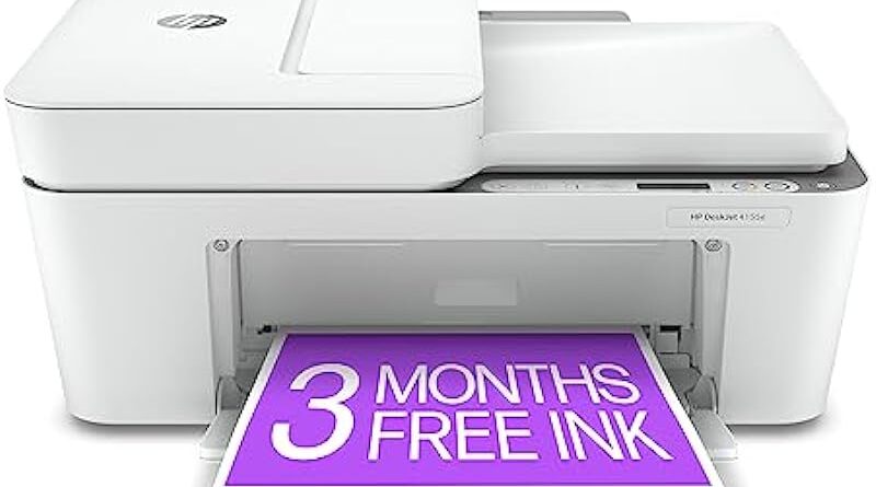 HP DeskJet 4155e All-in-One Wireless Color Printer, with bonus 3 months free Instant Ink with HP+ (26Q90A)