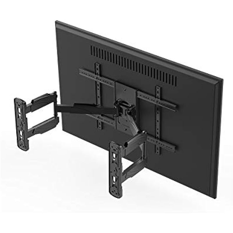 Monoprice 130345 Cornerstone Series Full-Motion Articulating TV Wall Mount Bracket for TVs 37in to 70in Max Weight 99lbs VESA Patterns Up to 600×400 Rotating, Black