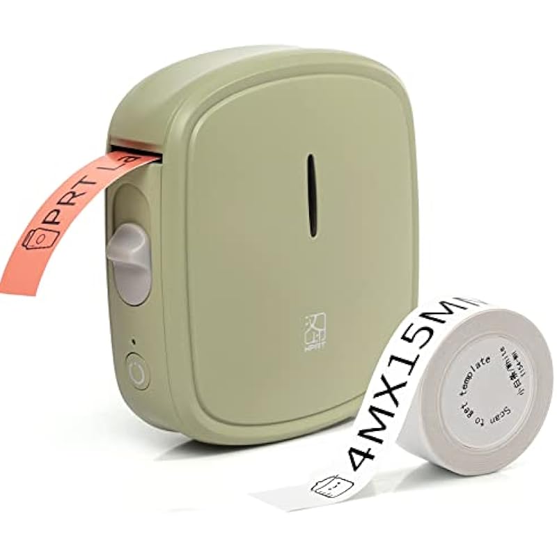 Qutie Label Maker Machine,Customizable Portable Bluetooth Sticker Printer with Tape,Handheld Mobile Labeler for Home Kitchen Organization,Compatible with iOS/Android,Rechargeable (Green)
