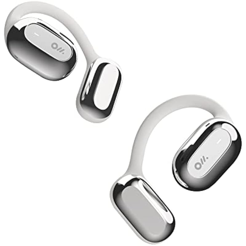 Oladance OWS2 Open Ear Headphones, Wireless Headphones Bluetooth 5.3 with Multipoint Connection, Android & iPhone Compatible, Up to 19 Hours Playtime with Carry Case Space Silver
