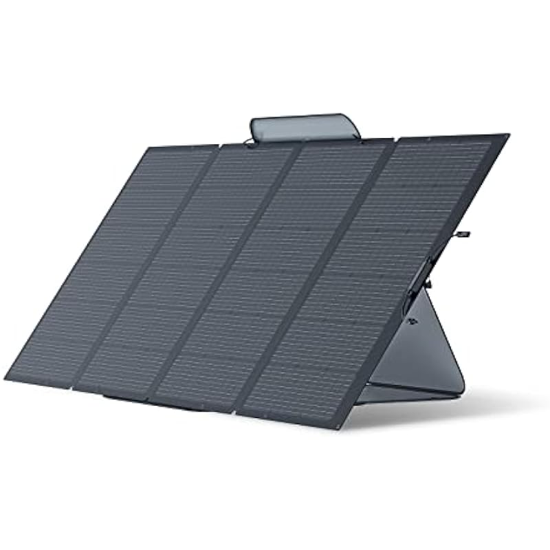 EF ECOFLOW 400W Portable Solar Panel, Foldable & Durable, Complete With an Adjustable Kickstand Case, Waterproof IP68 for Outdoor Adventures