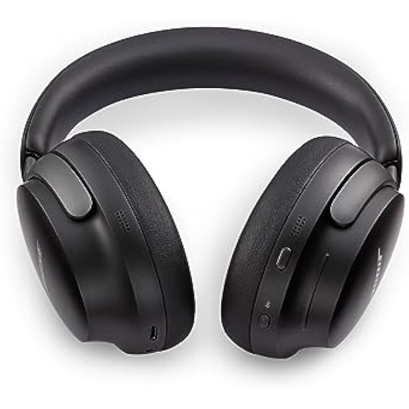 Bose QuietComfort Ultra Wireless Noise Cancelling Headphones with Spatial Audio, Over-The-Ear Headphones with Mic, Up to 24 Hours of Battery Life, Black