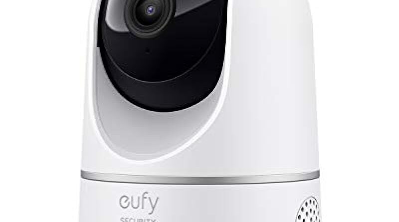 eufy Security S220 Indoor Cam, 2K, Pan & Tilt, Indoor Security Camera, Wi-Fi Plug-in Camera, Human & Pet AI, Voice Assistant Compatibility, Night Vision, Motion Tracking, HomeBase not Compatible