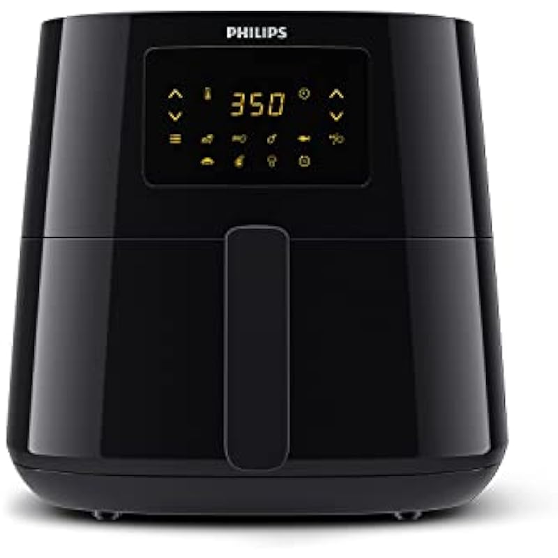 Philips Essential Airfryer XL 2.65lb/6.2L Capacity Digital Airfryer with Rapid Air Technology, Easy Clean Basket, Black- HD9270/91
