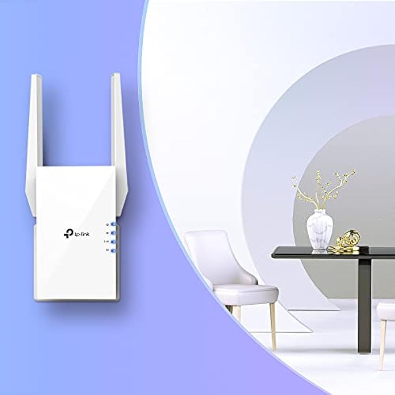 TP-Link AX1500 WiFi Extender Internet Booster (RE505X) – WiFi 6 Range Extender Covers up to 1,500 Sq.ft and 25 Devices, Dual Band, Up to 1.5Gbps Speed, AP Mode w/Gigabit Port, APP Setup