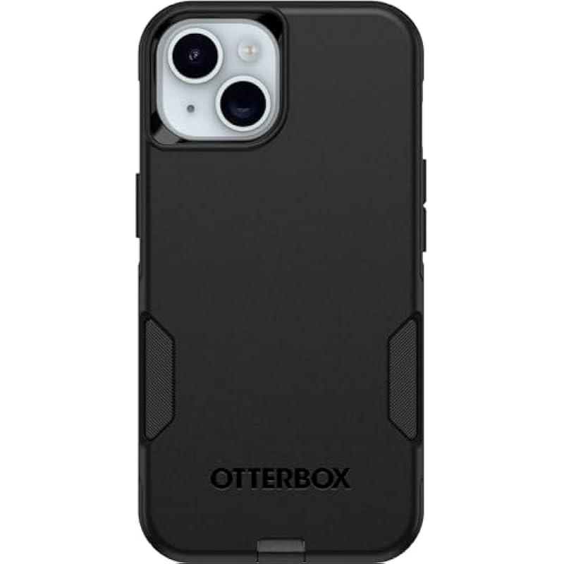 OtterBox iPhone 15, iPhone 14, and iPhone 13 Commuter Series Case – BLACK, slim & tough, pocket-friendly, with port protection