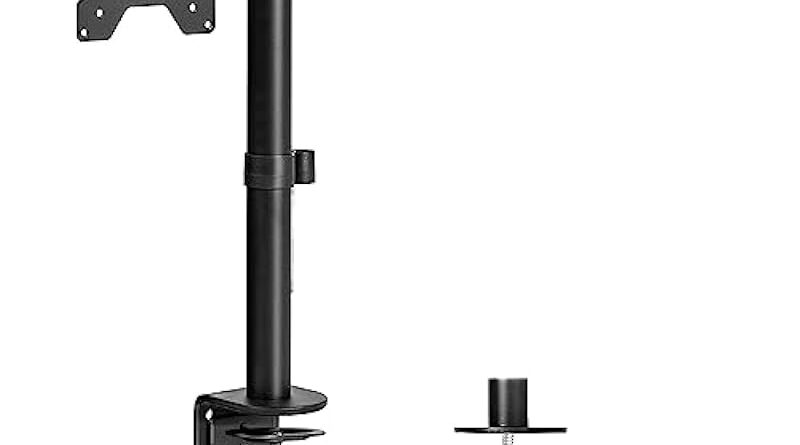 VIVO Dual Monitor Desk Mount, Heavy Duty Fully Adjustable Stand, Fits 2 LCD LED Screens up to 30 inches, Black, STAND-V002