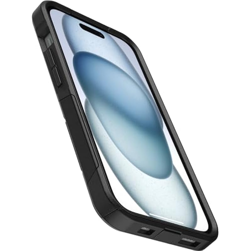 OtterBox iPhone 15, iPhone 14, and iPhone 13 Commuter Series Case – BLACK, slim & tough, pocket-friendly, with port protection
