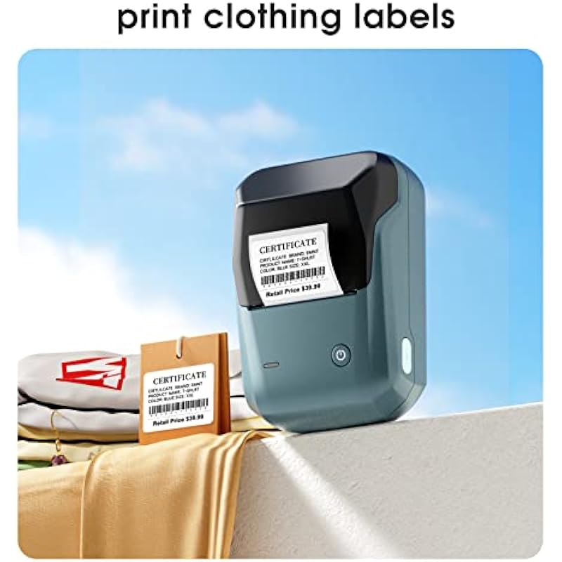 NIIMBOT B1 Label Maker Machine with Tape, 2 Inch Portable Sticker Printer for Home School & Small Business, Compatible with Phones & PC