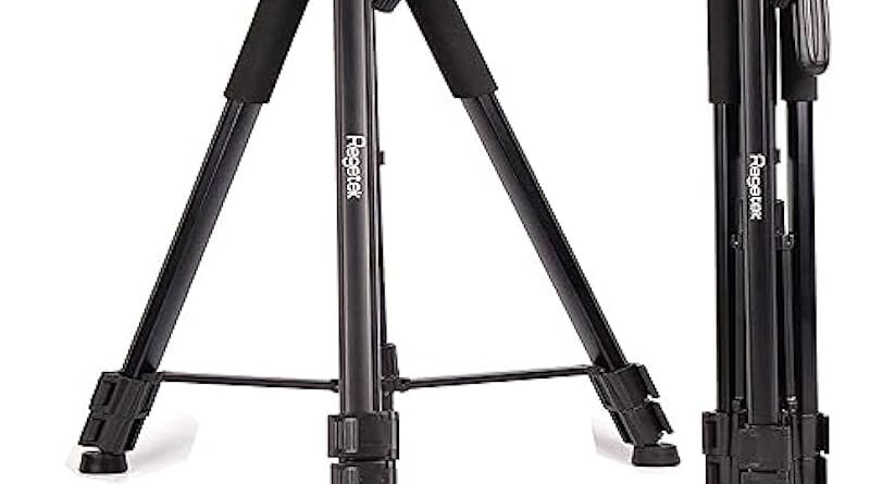 Regetek Travel Camera Tripod (Aluminum 63" Adjustable Camera Stand with Flexible Head) -Portable Tripod for Canon Nikon Sony DV DSLR Camera Camcorder Gopro Action Cam/iPhone & Carry Bag