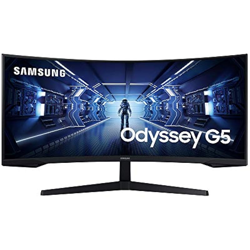 Samsung 34″ Odyssey G5 Gaming Monitor – UWQHD 165Hz HDR AMD FreeSync (2020) (LC34G55TWWNXZA) [Canada Version]”, black