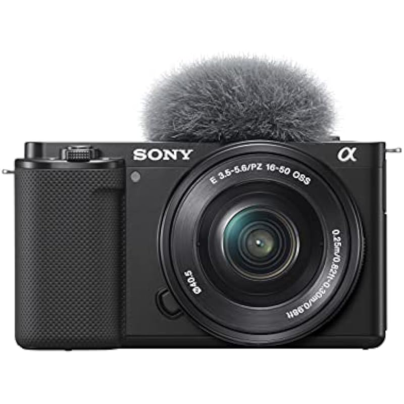 Sony Alpha ZV-E10 – APS-C Interchangeable Lens Mirrorless Vlog Camera Kit – Black