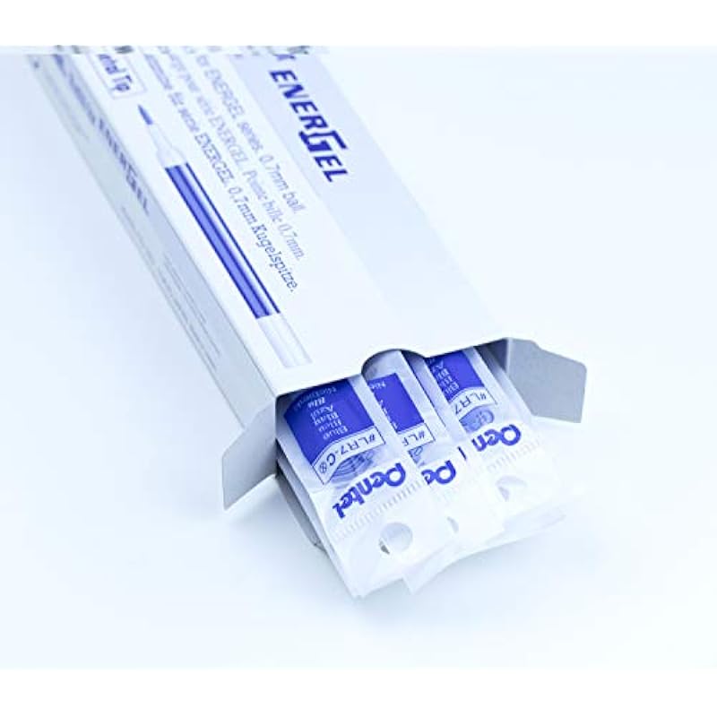 Pentel LR7-C Refill for Energel (BL57, BL77, BL407, BL107, BL117), 0.7mm, Blue Ink, Box of 12