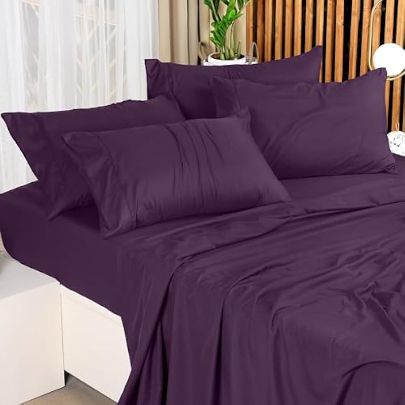 Utopia Bedding Bed Sheet Set – 4 Piece Full Bedding – Soft Brushed Microfiber Fabric – Shrinkage & Fade Resistant – Easy Care (Full, Purple)