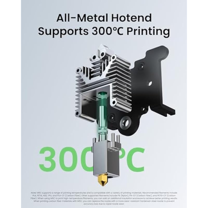 AnkerMake M5C 3D Printer, 500 mm/s High-Speed Printing, 50 μm Resolution, All-Metal Hotend, Supports 300℃ Printing, Control via Multi-Device, Intuitive, Auto-Leveling, 220×220×250 mm Print Volume