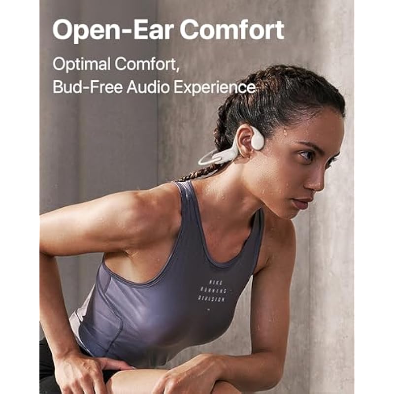 HIFI WALKER Bone Conduction Headphones, Swimming IPX8 Professional Waterproof Earbuds,Bluetooth 5.3, MP3 Play Built-in 32GB Memory, Open-Ear Sports Headphones for Swimming Running Cycling
