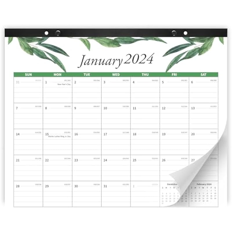 Calendar 2024-2024 wall calendar, Desk Calendar 2024, Runs from Now to Dec 2024, monthly for School, Office & Home Planning and Organizing,15″X12″ In