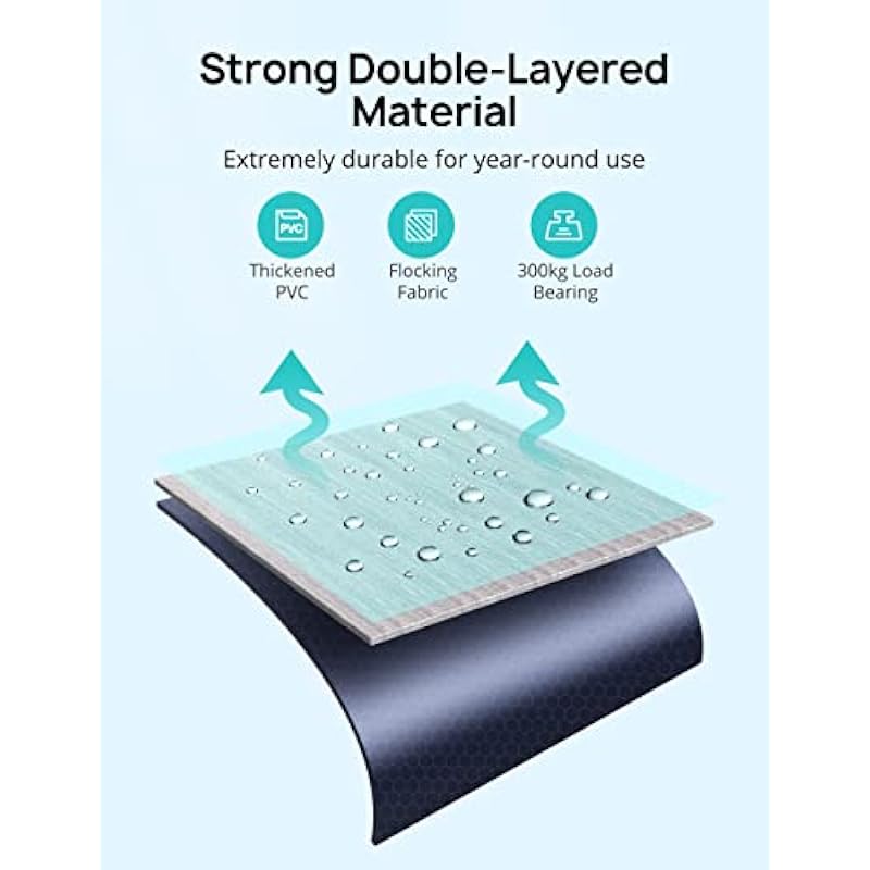 Full Size Air Mattress with Built in Pump, Evajoy Inflatable Mattress, 3 Mins Easy Inflate/Deflate, Portable Blow Up Headboard for Home & Camping Travel