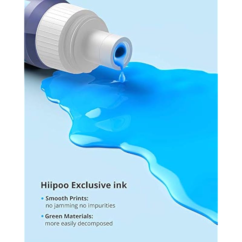 Hiipoo Compatible Refill Ink Bottles Replacement for 502 T502 Ink ET-2750 ET-3750 ET-4750 ET-2760 ET-3760 ET-4760 ET-2700 ET-3700 ET-3710 ET-15000 ST-2000 ST-3000 ST-4000