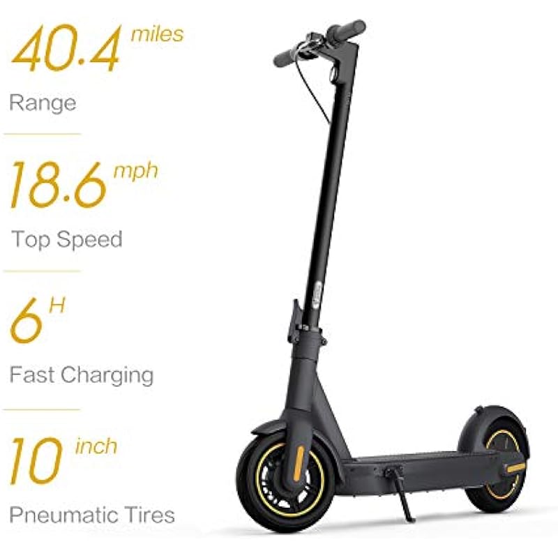 Segway Ninebot MAX Electric Kick Scooter, Max Speed 18.6 MPH, Long-range Battery, Foldable and Portable, Max Original (G30P)