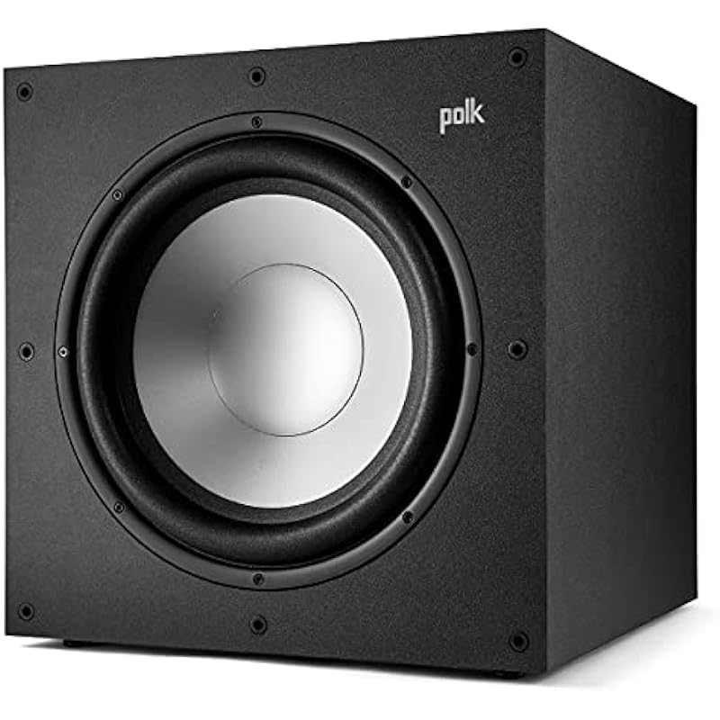 Polk Monitor XT12 Powered Sub – 12″ Dynamic Balanced Woofer & 100W Class A/B Amplifier, Low-Resonance MDF Cabinet & Removable, Precision-Fit Grille, Dolby Atmos & DTS:X Compatible, Midnight Black