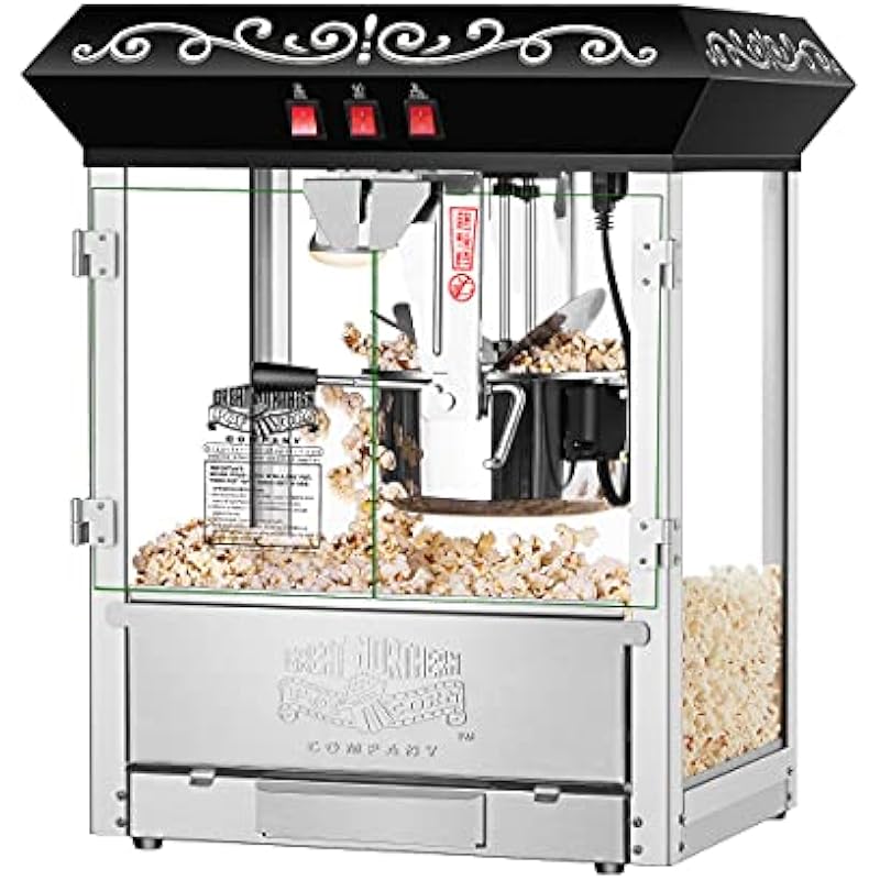 5991 Great Northern 10 oz Perfect Popper Countertop Style Popcorn Machine Black
