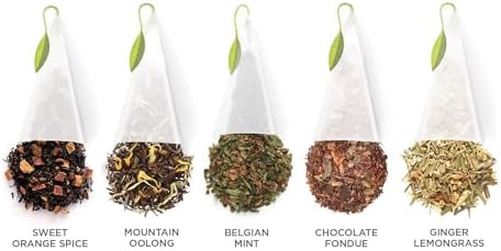 Tea Forte Warming Joy Presentation Box Featuring Seasonal & Festive Tea Blends – 20 Handcrafted Pyramid Tea Infusers