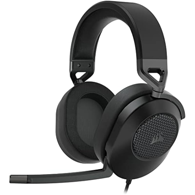 Corsair HS65 Surround Gaming Headset (Leatherette Memory Foam Ear Pads, Dolby Audio 7.1 Surround Sound on PC and Mac, SonarWorks SoundID Technology, Multi-Platform Compatibility) Carbon