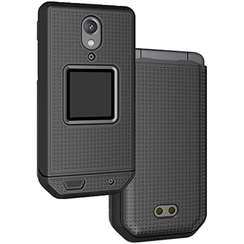 Case for CAT S22 Flip Phone, Nakedcellphone Slim Hard Shell Protector Cover – Black