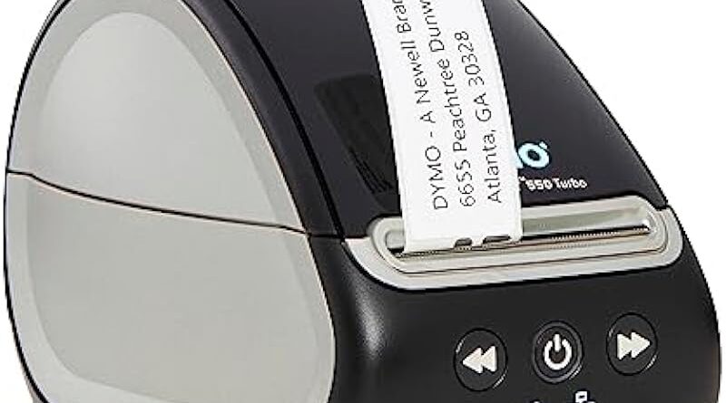 DYMO LabelWriter 550 Turbo Label Printer, Label Maker with High-Speed Direct Thermal Printing, Automatic Label Recognition, Prints Variety of Label Types Through USB or LAN Network Connectivity