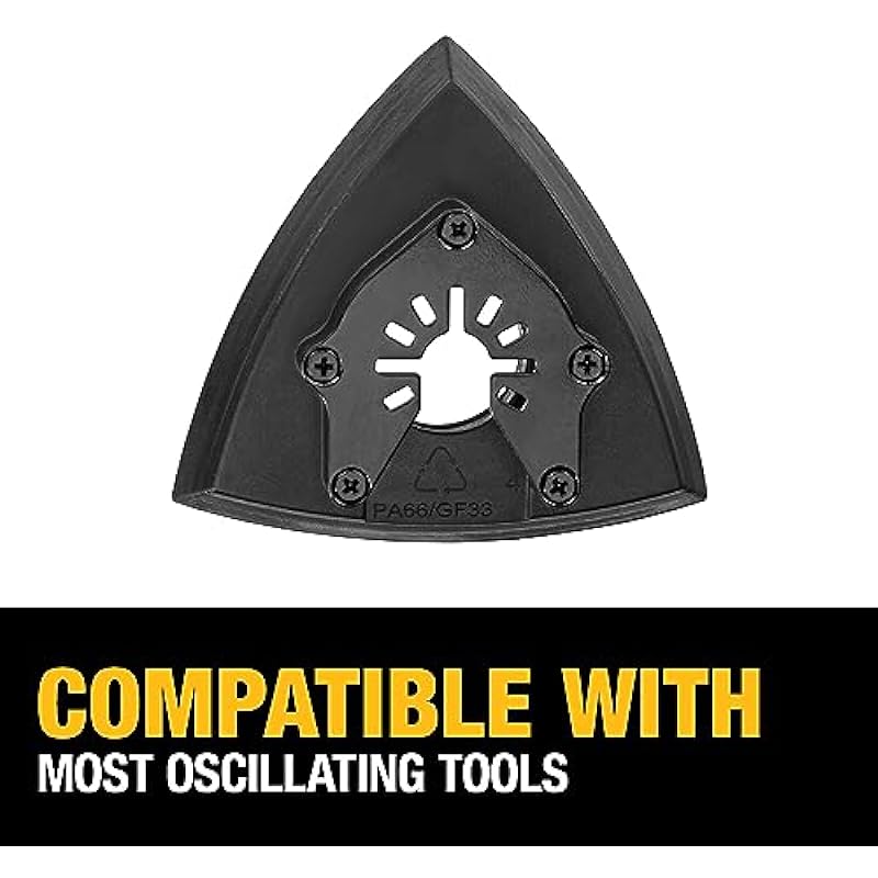 DEWALT Sanding Pad For Oscillating Tool (DWA4200) 88.9 mm cutting edge , Black