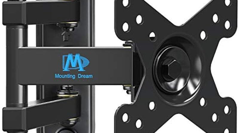 Mounting Dream UL Listed Full Motion Monitor Wall Mount TV Bracket for 10-26 Inch LED, LCD Flat Screen TV and Monitor, TV Mount with Swivel Articulating Arm, Up to VESA 100x100mm and 33LBS MD2463