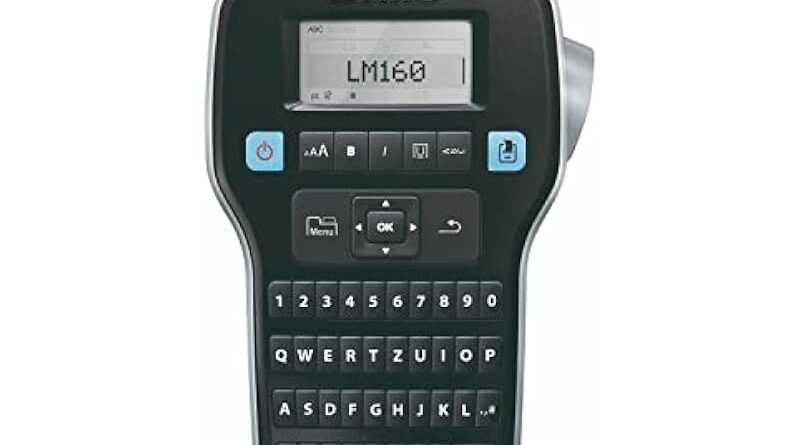 DYMO Label Maker LabelManager 160 Portable Label Maker, Easy-to-Use, One-Touch Smart Keys, QWERTY Keyboard, Large Display, for Home & Office Organization, Black