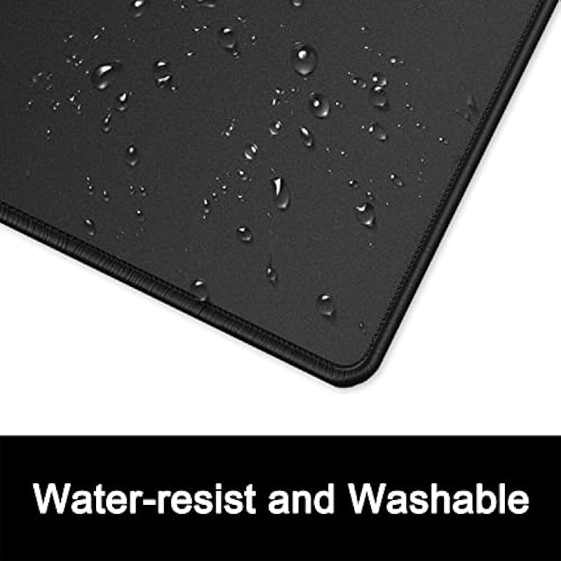 ITNRSIIET Mouse Pad with Stitched Edge, Premium-Textured Square Mouse Mat,Washable Mousepads with Lycra Cloth, Non-Slip Rubber Base Mousepad for Laptop, Computer, PC, 10.2×8.3×0.12 inches Black