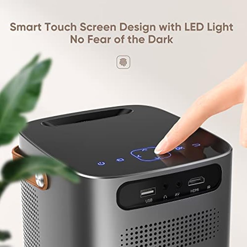 TOPTRO Mini Projector,5G WiFi Bluetooth Projector,12000 Lumens,1080P Supported,Home Theater Projector with Touch Screen Buttons,Portable Projector Compatible with iOS/Android/TV Stick/HDMI/USB/PS5