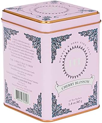 Cherry Blossom Tea, 20 Sachets in Tin by Harney & Sons