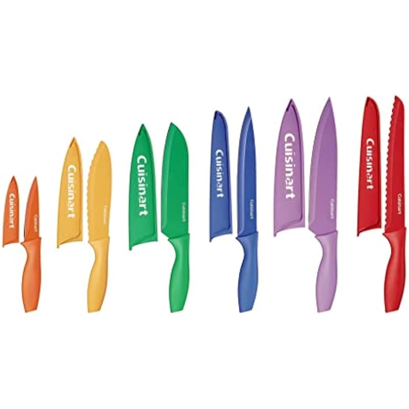 Cuisinart Advantage 12-Piece Knife Set, Bright (6 Knives and 6 Knife Covers)