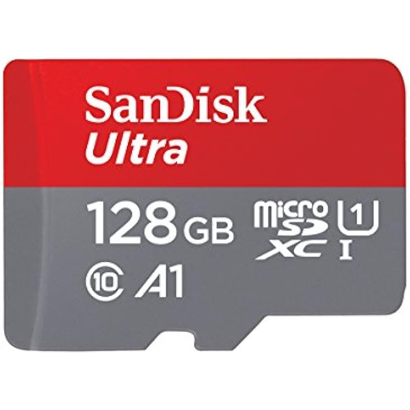 SanDisk 128GB Ultra MicroSDXC UHS-I Memory Card with Adapter – 120MB/s, C10, U1, Full HD, A1, Micro SD Card – SDSQUA4-128G-GN6MA