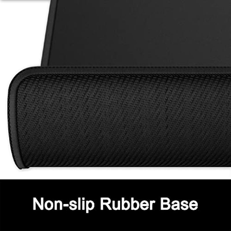 ITNRSIIET Mouse Pad with Stitched Edge, Premium-Textured Square Mouse Mat,Washable Mousepads with Lycra Cloth, Non-Slip Rubber Base Mousepad for Laptop, Computer, PC, 10.2×8.3×0.12 inches Black