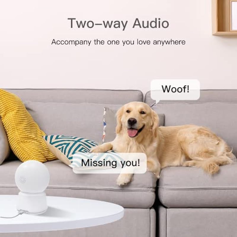 ARENTI 360° View 4MP Indoor Security Camera, 5G&2.4G WiFi Baby Monitor, Pet Camera with Phone App, Motion Tracking, Sound Detection, Night Vision,Two-Way Audio, Works with Alexa (P2Q)