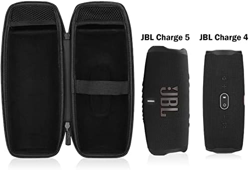 ProCase EVA Hard Case for JBL Charge 5 Charge 4, Shockproof Travel Storage Carrying Pouch Protective Bag for JBL Charge 5 Charge 4 Waterproof Wireless Speaker -Black