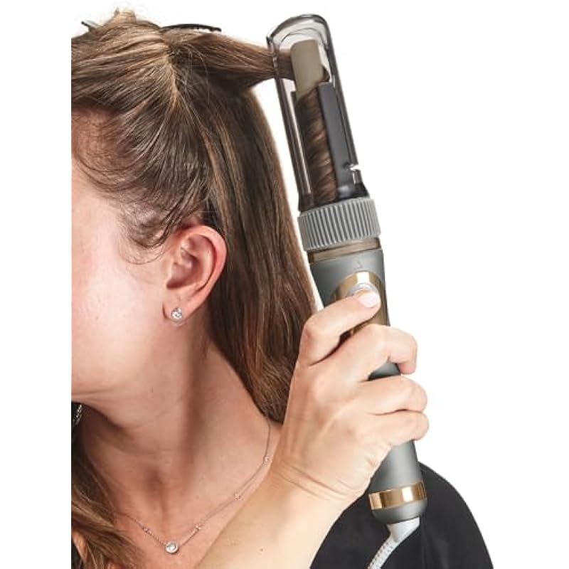 Curl Secret® Ceramic Auto ¾” Barrel Curler – multiple 5 heat settings – Custom 3 curl directions (left, right and Alternating) -High heat up to 210°C (410°F). 8’ professional length swivel power cord. Auto off for safety
