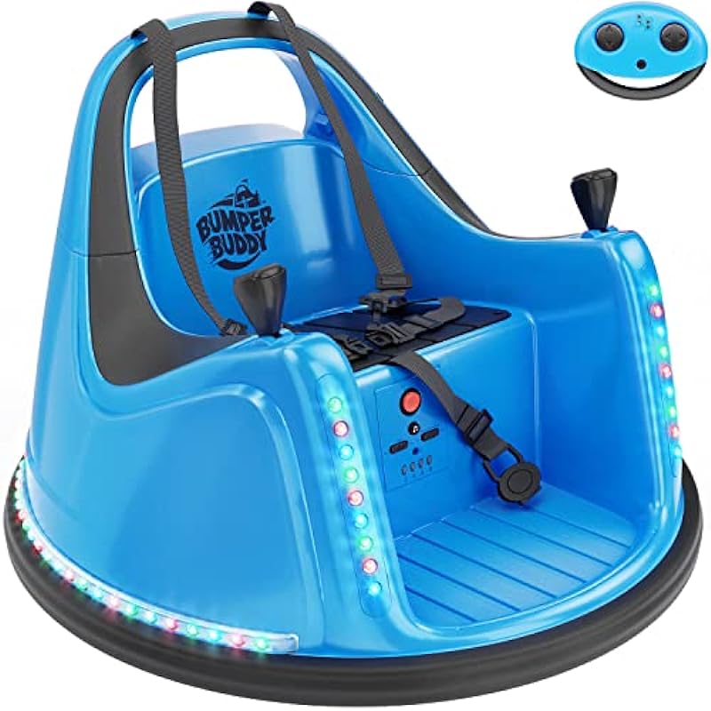 Ride On Electric Bumper Car for Kids & Toddlers, 12V 2-Speed, Ages 1, 2, 3, 4, 5 Year Old Boys & Girls : Remote Control, Baby Bumping Toy Gifts Cars : Toys for 18 Months Toddler-5 Year Old Kid (Blue)