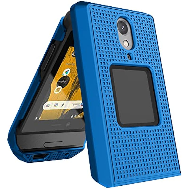 Case for CAT S22 Flip Phone, Nakedcellphone Slim Hard Shell Protector Cover – Cobalt Blue