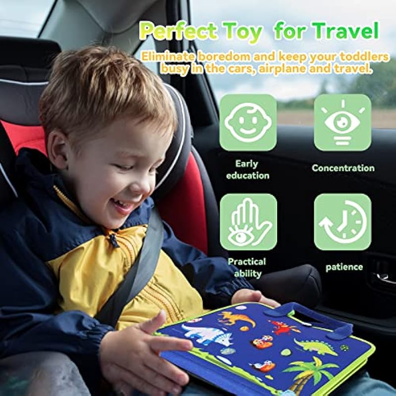 1 2 3 Year Old Boys Toys, Toddler Busy Board for 1 2 3 Year Old Boys Girls Gifts Montessori Toys for 1 2 3 Year Old Boys Girls Sensory Toys for Baby Toddlers Age 12-18-24 Months Learning Activities