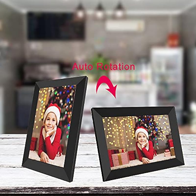 Aorpdd 10.1 Inch FRAMEO WiFi Cloud Digital Photo Frame, 1280 * 800 Resolution 16:10 HD IPS Touch Screen Display, 32GB Storage Space,Share Your Photos and Videos via Free App at Anytime and Anywhere