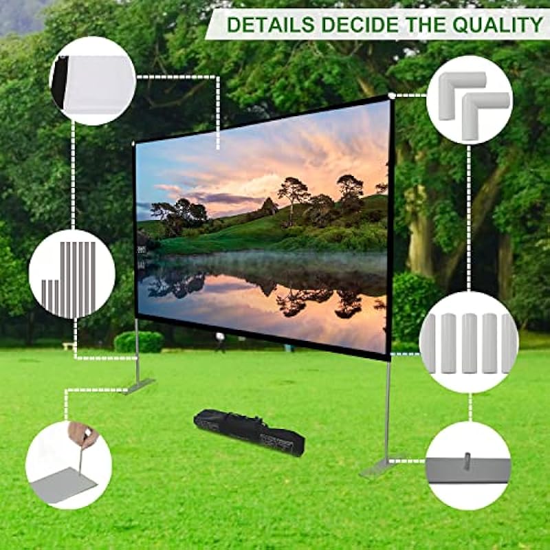 Projector Screen with Stand 100 inch Projector Screen Outdoor Projection Screen Portable Projector Screen Home Theater Projector Screen and Stand Movie Projector Screen